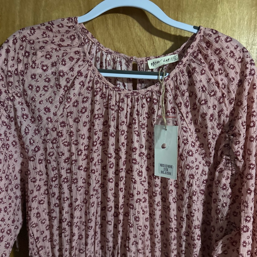 Floral Pink Women’s Dress 3X 24W 26w
